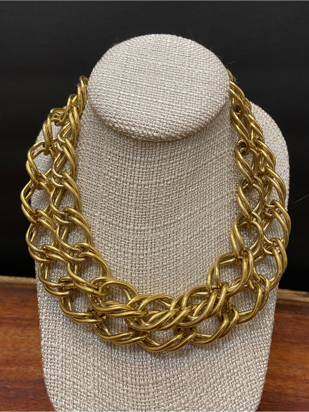 Givenchy Gold plated layered chain necklace